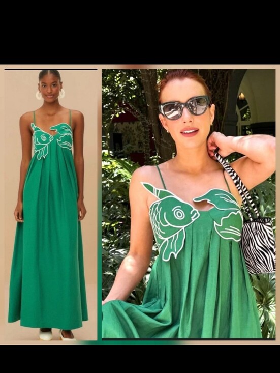 FARM Rio Dresses & Skirts - Farm Rio Green Fishtop Maxidress